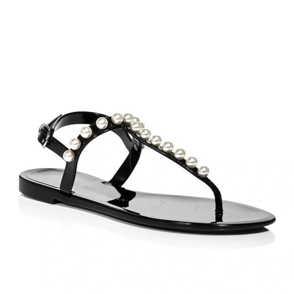 Stuart Weitzman Women's Goldie Embellished Jelly Sandals